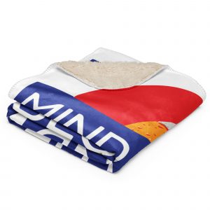 sublimated sherpa blanket tan  front