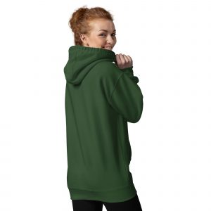 unisex premium hoodie forest green back