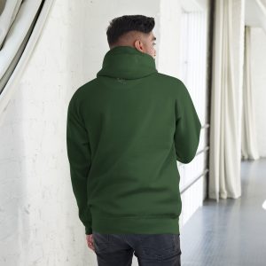 unisex premium hoodie forest green back