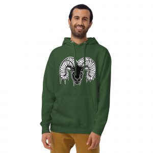 unisex premium hoodie forest green front