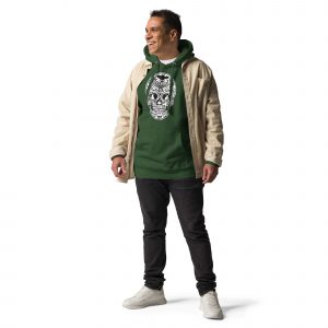 unisex premium hoodie forest green front