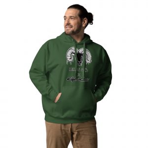 unisex premium hoodie forest green front