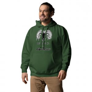 unisex premium hoodie forest green left front