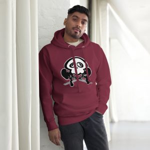 unisex premium hoodie maroon front