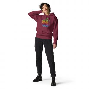 unisex premium hoodie maroon front