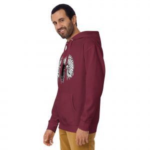 unisex premium hoodie maroon left front