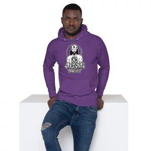 unisex premium hoodie purple front