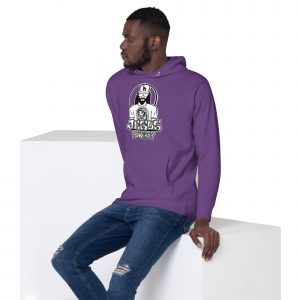 unisex premium hoodie purple left front