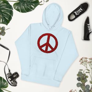 unisex premium hoodie sky blue front 2