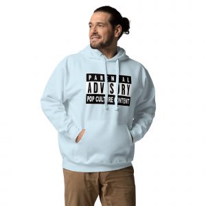 unisex premium hoodie sky blue front