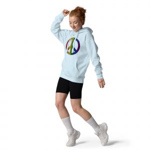 unisex premium hoodie sky blue front