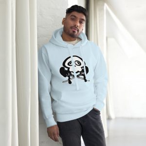 unisex premium hoodie sky blue front