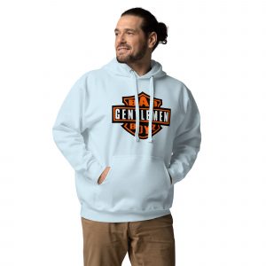 unisex premium hoodie sky blue front