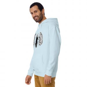 unisex premium hoodie sky blue left front