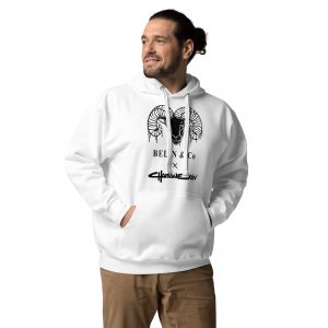 unisex premium hoodie white front 