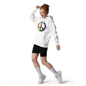 unisex premium hoodie white front 