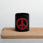 black glossy mug black 11 oz front 