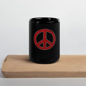 black glossy mug black 15 oz front