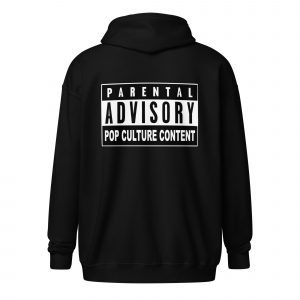 unisex heavy blend zip hoodie black back