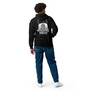 unisex heavy blend zip hoodie black back