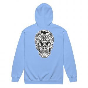 unisex heavy blend zip hoodie carolina blue back