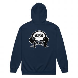 unisex heavy blend zip hoodie navy back