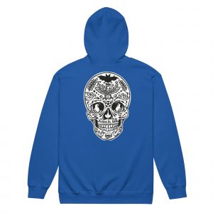 unisex heavy blend zip hoodie royal back