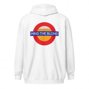 unisex heavy blend zip hoodie white back