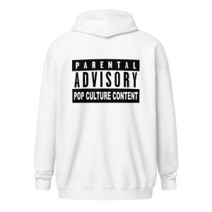 unisex heavy blend zip hoodie white back