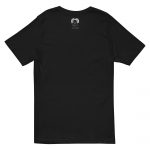 unisex v neck tee black back 