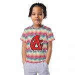 kids crew neck t shirt zig zag sunshine