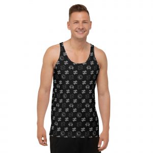 unisex tank top chamane's black polygram