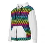 unisex zip hoodie – zig zag psycofun blend