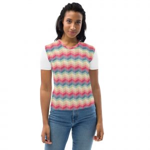 women's t shirt zig zag sunshine blend