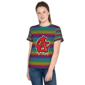 youth crew neck t shirt – zig zag psycofun