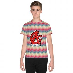 youth crew neck t shirt zig zag sunshine