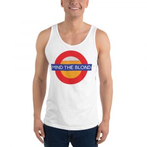 men's tank top mind the blond