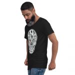 unisex short sleeve v neck t shirt la skull