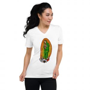 unisex short sleeve v neck t shirt guadalupe