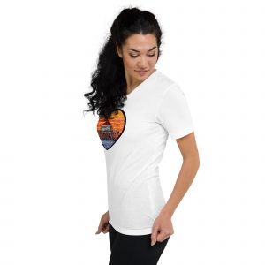 unisex short sleeve v neck t shirt huttington pier