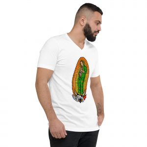 T-Shirt à manches courtes et col V unisexe - GUADALUPE