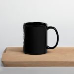 black glossy mug la skull