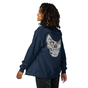 unisex heavy blend zip hoodie la skull