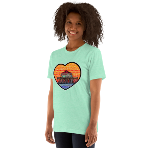 unisex t shirt huttington pier (pastel)