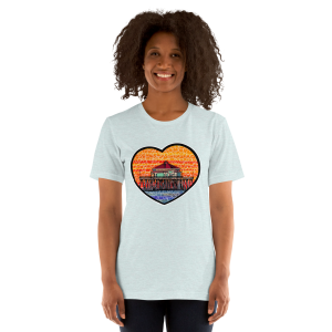 unisex t shirt huttington pier (pastel)