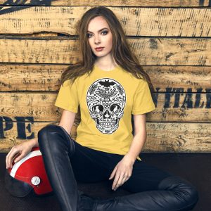 unisex t shirt nissa skull pastel