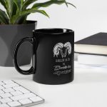 black glossy mug j'm kech