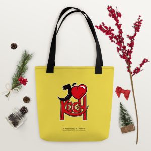 tote bag j'm kech yellow