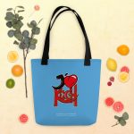 tote bag j'm kech light blue