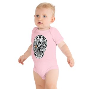 baby short sleeve one piece la skull